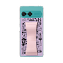 スリムプロテクションケース - STAND & RING RIBBON Sakura Pink［ 内藤ルネ - RUNE Girl Retro & Modern - Purple ］
