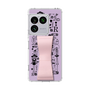 スリムプロテクションケース - STAND & RING RIBBON Sakura Pink［ 内藤ルネ - RUNE Girl Retro & Modern - Purple ］