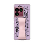 スリムプロテクションケース - STAND & RING RIBBON Sakura Pink［ 内藤ルネ - RUNE Girl Retro & Modern - Purple ］