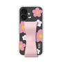 スリムプロテクションケース - STAND & RING RIBBON Sakura Pink［ 内藤ルネ - RUNE Flower - Pink ］