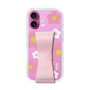 スリムプロテクションケース - STAND & RING RIBBON Sakura Pink［ 内藤ルネ - RUNE Flower - Pink ］