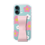 スリムプロテクションケース - STAND & RING RIBBON Sakura Pink［ 内藤ルネ - RUNE Flower - Pink ］