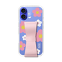 スリムプロテクションケース - STAND & RING RIBBON Sakura Pink［ 内藤ルネ - RUNE Flower - Pink ］