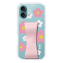 スリムプロテクションケース - STAND & RING RIBBON Sakura Pink［ 内藤ルネ - RUNE Flower - Pink ］