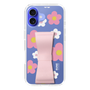 スリムプロテクションケース - STAND & RING RIBBON Sakura Pink［ 内藤ルネ - RUNE Flower - Pink ］