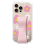 スリムプロテクションケース - STAND & RING RIBBON Sakura Pink［ 内藤ルネ - RUNE Flower - Pink ］