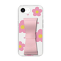 スリムプロテクションケース - STAND & RING RIBBON Sakura Pink［ 内藤ルネ - RUNE Flower - Pink ］