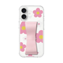 スリムプロテクションケース - STAND & RING RIBBON Sakura Pink［ 内藤ルネ - RUNE Flower - Pink ］