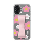 スリムプロテクションケース - STAND & RING RIBBON Sakura Pink［ 内藤ルネ - RUNE Flower - Pink ］