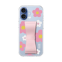 スリムプロテクションケース - STAND & RING RIBBON Sakura Pink［ 内藤ルネ - RUNE Flower - Pink ］