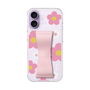 スリムプロテクションケース - STAND & RING RIBBON Sakura Pink［ 内藤ルネ - RUNE Flower - Pink ］