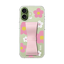 スリムプロテクションケース - STAND & RING RIBBON Sakura Pink［ 内藤ルネ - RUNE Flower - Pink ］