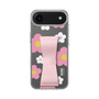 スリムプロテクションケース - STAND & RING RIBBON Sakura Pink［ 内藤ルネ - RUNE Flower - Pink ］