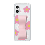 スリムプロテクションケース - STAND & RING RIBBON Sakura Pink［ 内藤ルネ - RUNE Flower - Pink ］