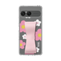 スリムプロテクションケース - STAND & RING RIBBON Sakura Pink［ 内藤ルネ - RUNE Flower - Pink ］