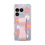 スリムプロテクションケース - STAND & RING RIBBON Sakura Pink［ 内藤ルネ - RUNE Flower - Pink ］