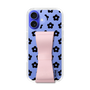 スリムプロテクションケース - STAND & RING RIBBON Sakura Pink［ 内藤ルネ - RUNE Flower - Black ］