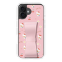 スリムプロテクションケース - STAND & RING RIBBON Sakura Pink［ ハローキティ - リボン - ガーリーフラワー ］