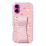 スリムプロテクションケース - STAND & RING RIBBON Sakura Pink［ ハローキティ - リボン - ガーリーフラワー ］