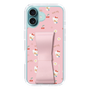 スリムプロテクションケース - STAND & RING RIBBON Sakura Pink［ ハローキティ - リボン - ガーリーフラワー ］