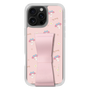 スリムプロテクションケース - STAND & RING RIBBON Sakura Pink［ マイメロディ - リボン - ガーリーフラワー ］