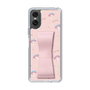 スリムプロテクションケース - STAND & RING RIBBON Sakura Pink［ マイメロディ - リボン - ガーリーフラワー ］