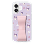 スリムプロテクションケース - STAND & RING RIBBON Sakura Pink［ クロミ - リボン - ガーリーフラワー ］