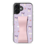 スリムプロテクションケース - STAND & RING RIBBON Sakura Pink［ クロミ - リボン - ガーリーフラワー ］