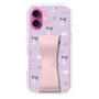 スリムプロテクションケース - STAND & RING RIBBON Sakura Pink［ クロミ - リボン - ガーリーフラワー ］