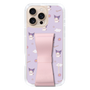 スリムプロテクションケース - STAND & RING RIBBON Sakura Pink［ クロミ - リボン - ガーリーフラワー ］
