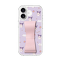 スリムプロテクションケース - STAND & RING RIBBON Sakura Pink［ クロミ - リボン - ガーリーフラワー ］