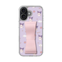 スリムプロテクションケース - STAND & RING RIBBON Sakura Pink［ クロミ - リボン - ガーリーフラワー ］