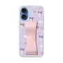 スリムプロテクションケース - STAND & RING RIBBON Sakura Pink［ クロミ - リボン - ガーリーフラワー ］