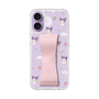 スリムプロテクションケース - STAND & RING RIBBON Sakura Pink［ クロミ - リボン - ガーリーフラワー ］