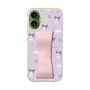 スリムプロテクションケース - STAND & RING RIBBON Sakura Pink［ クロミ - リボン - ガーリーフラワー ］