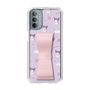スリムプロテクションケース - STAND & RING RIBBON Sakura Pink［ クロミ - リボン - ガーリーフラワー ］