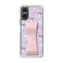 スリムプロテクションケース - STAND & RING RIBBON Sakura Pink［ クロミ - リボン - ガーリーフラワー ］