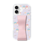 スリムプロテクションケース - STAND & RING RIBBON Sakura Pink［ リトルツインスターズ - リボン - ガーリーフラワー ］