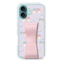 スリムプロテクションケース - STAND & RING RIBBON Sakura Pink［ リトルツインスターズ - リボン - ガーリーフラワー ］