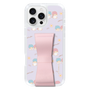 スリムプロテクションケース - STAND & RING RIBBON Sakura Pink［ リトルツインスターズ - リボン - ガーリーフラワー ］