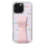 スリムプロテクションケース - STAND & RING RIBBON Sakura Pink［ リトルツインスターズ - リボン - ガーリーフラワー ］