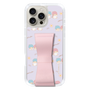 スリムプロテクションケース - STAND & RING RIBBON Sakura Pink［ リトルツインスターズ - リボン - ガーリーフラワー ］