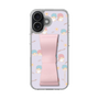 スリムプロテクションケース - STAND & RING RIBBON Sakura Pink［ リトルツインスターズ - リボン - ガーリーフラワー ］
