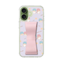 スリムプロテクションケース - STAND & RING RIBBON Sakura Pink［ リトルツインスターズ - リボン - ガーリーフラワー ］