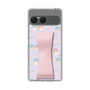 スリムプロテクションケース - STAND & RING RIBBON Sakura Pink［ リトルツインスターズ - リボン - ガーリーフラワー ］