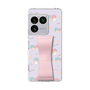 スリムプロテクションケース - STAND & RING RIBBON Sakura Pink［ リトルツインスターズ - リボン - ガーリーフラワー ］