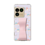 スリムプロテクションケース - STAND & RING RIBBON Sakura Pink［ リトルツインスターズ - リボン - ガーリーフラワー ］