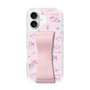スリムプロテクションケース - STAND & RING RIBBON Sakura Pink［ マイメロディ - リボン - カフェ ］