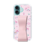 スリムプロテクションケース - STAND & RING RIBBON Sakura Pink［ マイメロディ - リボン - カフェ ］