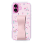 スリムプロテクションケース - STAND & RING RIBBON Sakura Pink［ マイメロディ - リボン - カフェ ］